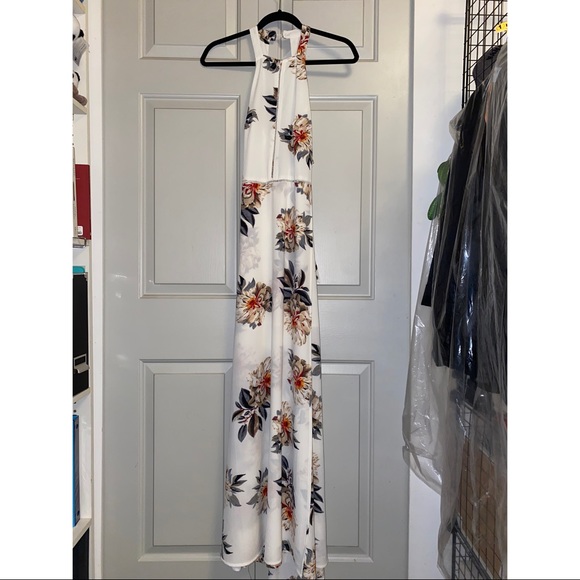 Zaful Bohemian Floral Open Back Maxi Dress - Picture 3 of 4